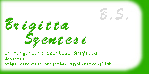brigitta szentesi business card